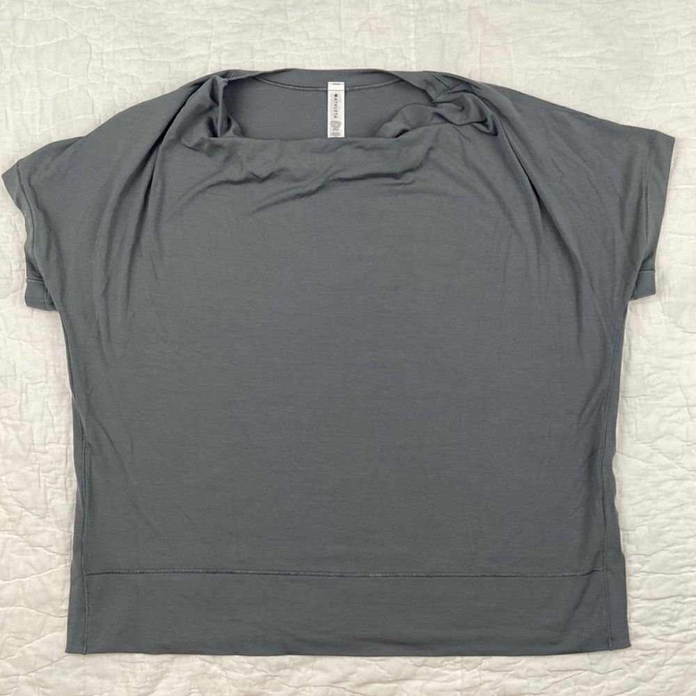 Athleta Gray Cowl Neck Oversized Shirt size XS